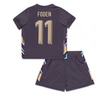 Anglia Phil Foden #11 Koszulka Wyjazdowa dzieci ME 2024 Krótki Rękaw (+ krótkie spodenki)